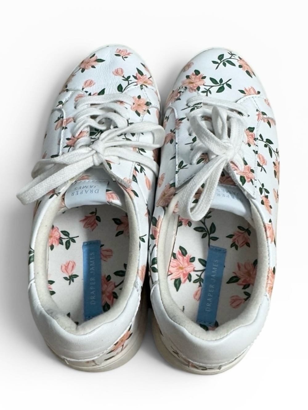 Draper James Harper Floral Print Lace Up Sneakers White Pink Women’s Size US 7 - Picture 9 of 10